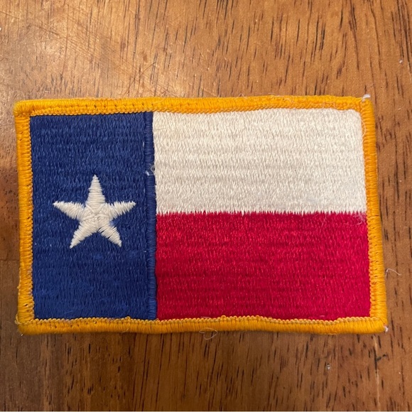5 VTG Texas Flag Sew On Patches Appliqués 3.25”x2.25” Red White Blue 5:3 Gift - Picture 5 of 10